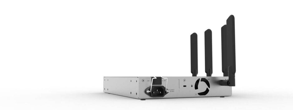 5G UTM Firewall Router, 2x 10/100/1000 WAN and 8x 10/100/1000 LAN with 5G mobile broadband access and dual SIM slots. AU Power Cord.