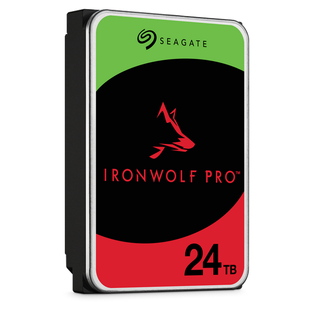 IronWolf Pro, NAS, 3.5" HDD, 24TB, SATA 6Gb/s, 7200RPM, 512MB Cache, 5 Years or 2.5M Hours MTBF Warranty
