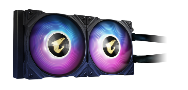 AORUS WATERFORCE X 240, 60 x 60mm Full Color LCD, aluminum radiator, copper block, support most AMD INTEL CPU, 2 x 120mm ARGB Fan, 3 years warranty