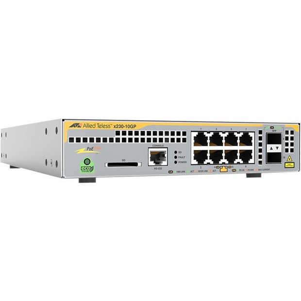 L2+ switch with 8 x 10/100/1000T PoE ports and 2 x 100/1000X SFP ports AU Power Cord