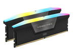 DDR5, 6000MT/s 32GB 2x16GB DIMM, Unbuffered, 36-44-44-96, Std PMIC, XMP 3.0, VENGEANCE RGB DDR5 Black Heatspreader, Black PCB, 1.4V