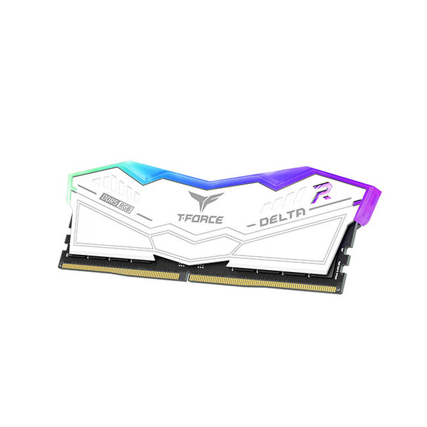 T-FORCE DELTA, RGB WHITE, DDR5, 6000MHz, 32GB Kit (16Gb x 2), CL30-36-36-76, 1.35V, Limited Lifetime Warranty, INTEL XMP 3.0, AMD EXPO Ready
