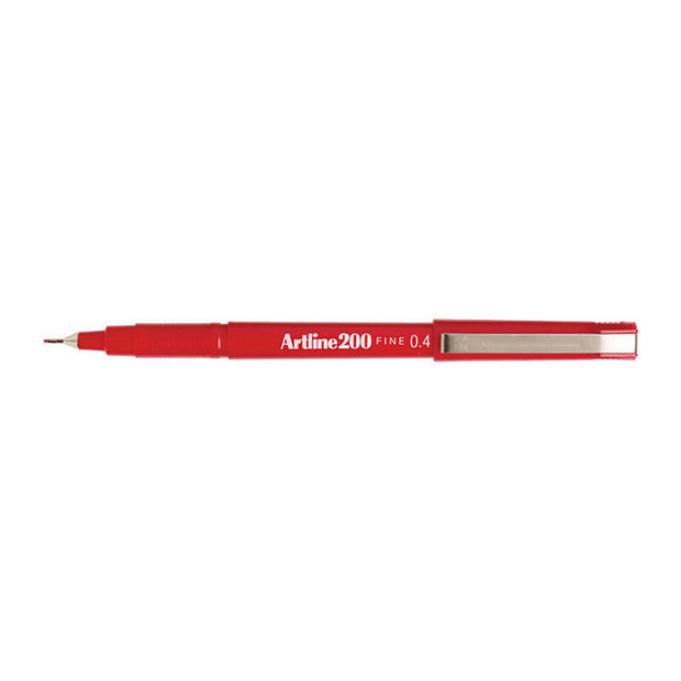 Artline 200 Fline Pen Bx12 Red
