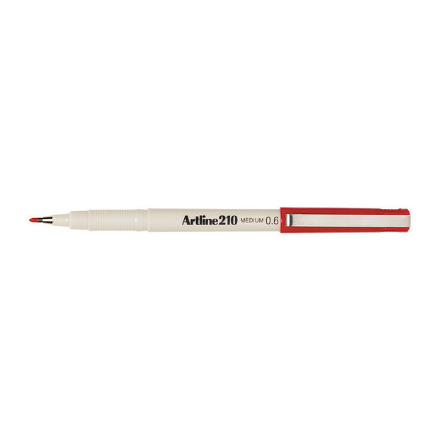 Artline 210 Pen 0.6mm Bx12 Red
