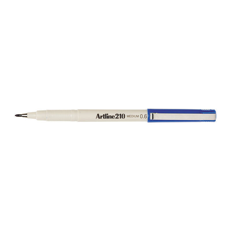 Artline 210 Pen 0.6mm Blu Bx12 Blue