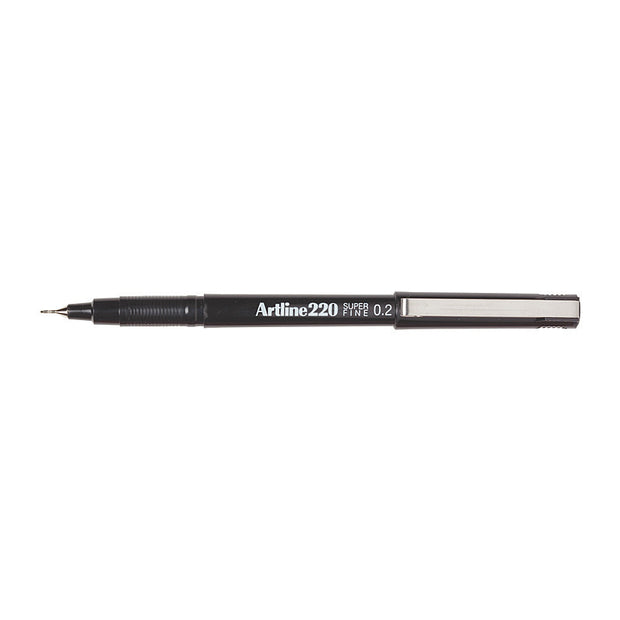 Artline 220 Pen 0.2mm Blk Bx12 Black