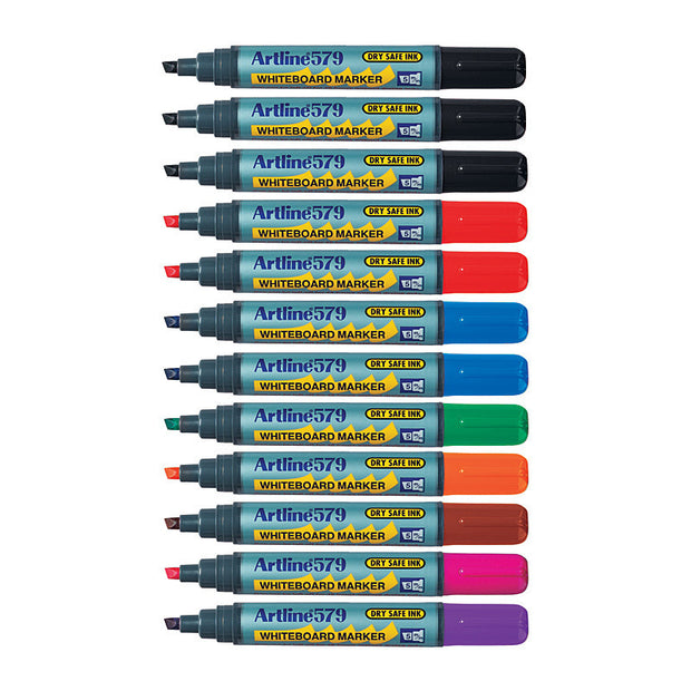 Artline 579 W/B Mrker Ast Bx12 Assorted
