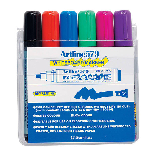 Artline 579 W/B Mrkr Asst Wlt6 Assorted