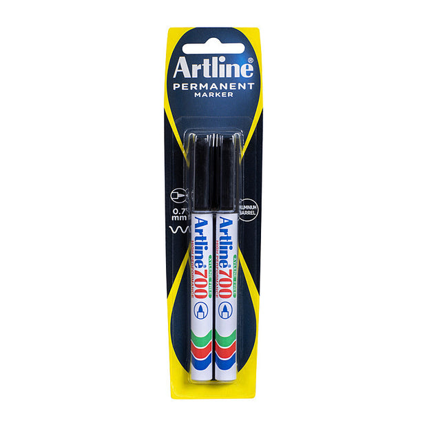 Artline 700 Perm Markr Blk Pk2 Black