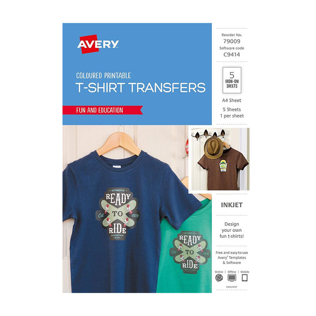 Avery T-Shirt Transfer Clr Pk5 White