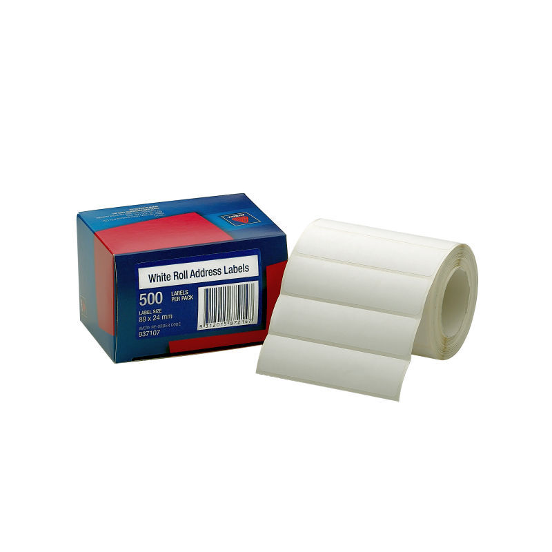 AV Label Address 89x24 Roll500 White