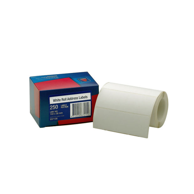 AV Lbl Address 102X36 Roll250 White