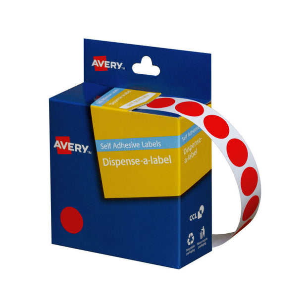 Avery Disp 14mm Roll1050 Red