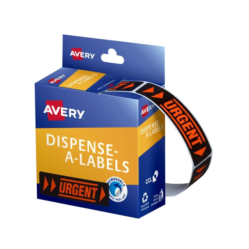 Av Urgent Disp 19X64 Pk125 Bx5 Fluoro / Red/Black