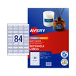 AV LIP MP Lbl L7656 84Up Pk25 White