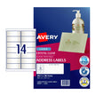 AV Lsr Lbl Clr L7563 14Up Pk25 Clear