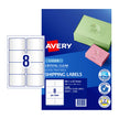 AV Lsr Lbl Clr L7565 8Up Pk25 Clear