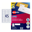 AV Lsr Lbl QP L7156 45Up Pk100 White