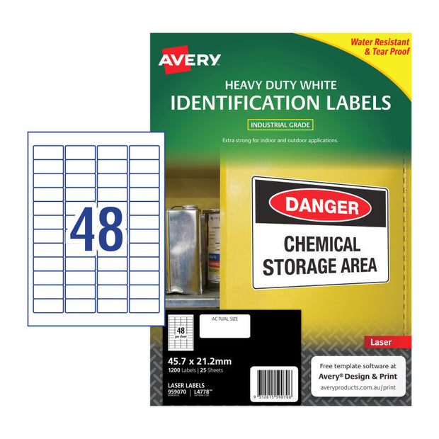 AV Lsr Lbl HD L4778 48Up Pk25 White