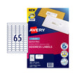 AV Lsr Lbl QP L7651 65L Pk100 White