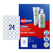 AV Laser Lbl Red Clr 40mm Pk240 Clear