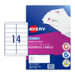 Avery Lsr Lbl L7163 14UP Bx5 White