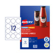 AV Lbl L7105 Red 60mm 12Up Pk10 White