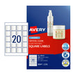 AV Lsr Lbl Sq L7126 20Up Pk20 Clear