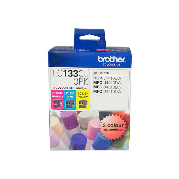 Brother LC133 CMY Colour Pack up to 600 pages per Value