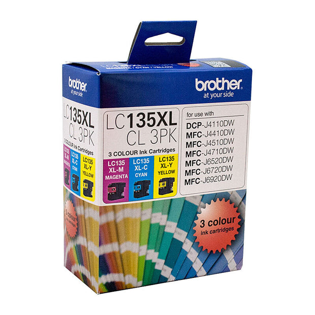 Brother LC135XL CMY Colour Pink up to 1200 pages per Value Pack