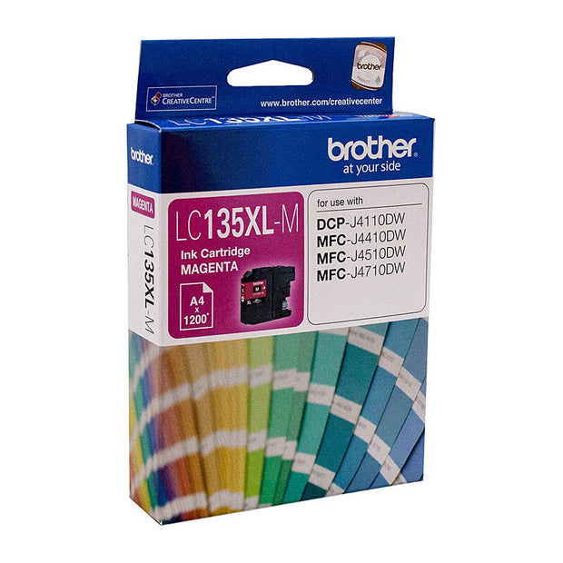 Brother LC135XL Mag Ink Cart up to 1200 pages Magenta
