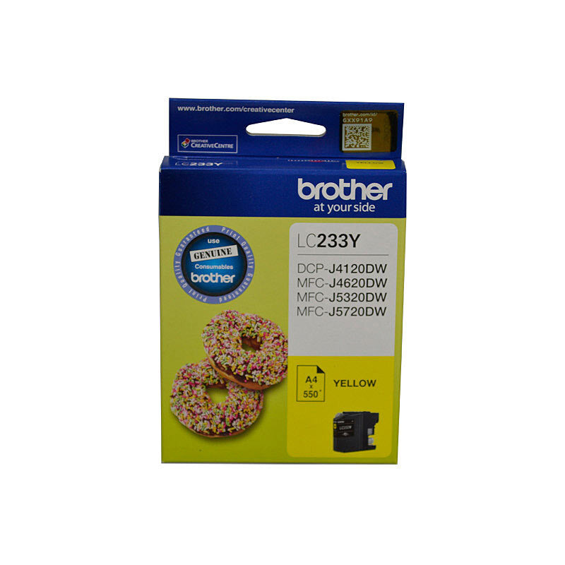 Brother LC233 Ink Cart Up to 550 pages Yellow