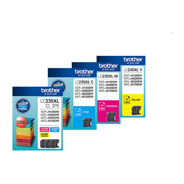 Brother LC235XL CMY Colour Pck Up to 1,200 pages each Value Pack