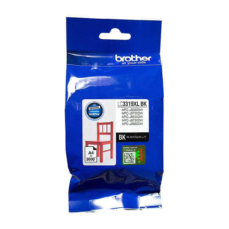 Brother LC3319XL Blk Ink Cart up to 3000 pages Black