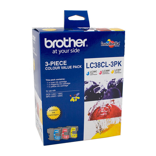Brother LC38 CMY Colour Pack 260 pages each