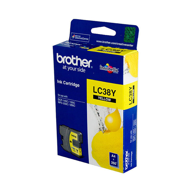 Brother LC38 Ink Cart 260 pages Yellow