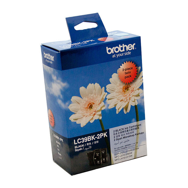 Brother LC39 Twin Pack 300 pages x 2 Black