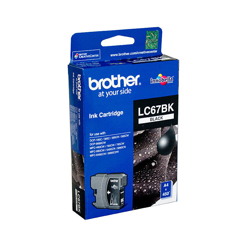 Brother LC67 Ink Cart 450 pages Black