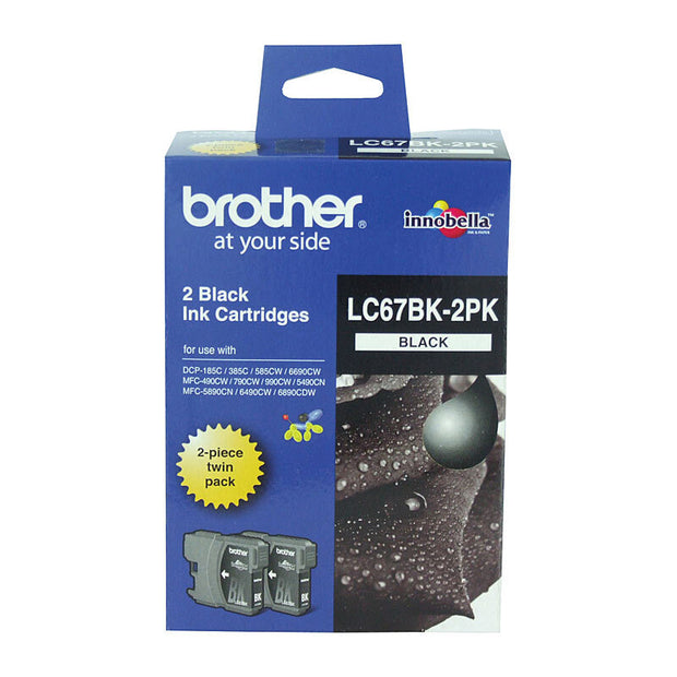 Brother LC67 Twin Pack 450 pages each Black