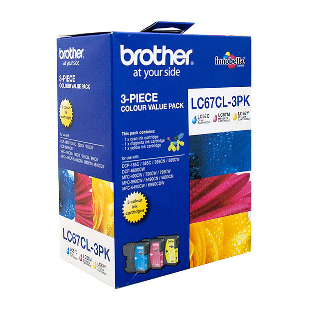 Brother LC67 CMY Colour Pack 325 pages each