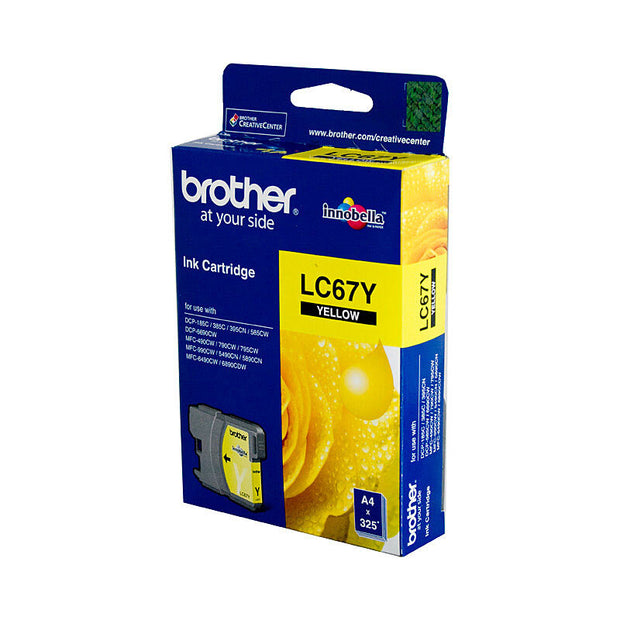 Brother LC67 Ink Cart 325 pages Yellow