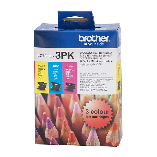 Brother LC73 CMY Colour Pack Up to 600 pages each Value