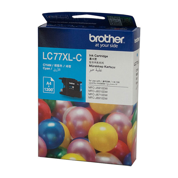Brother LC77XL Ink Cart Up to 1,200 pages Cyan