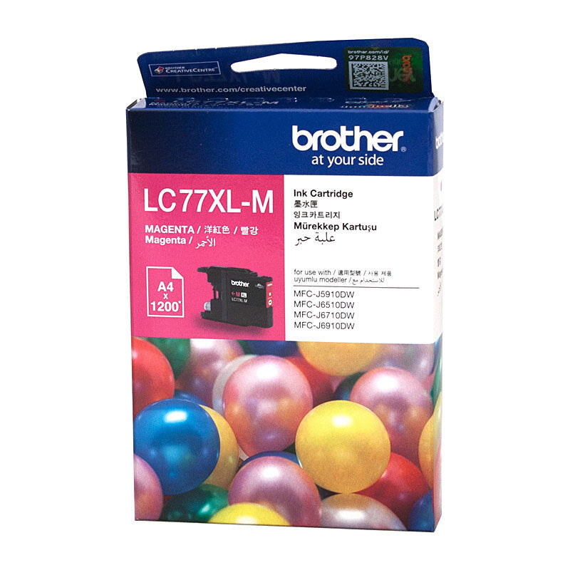 Brother LC77XL Mag Ink Cart Up to 1,200 pages Magenta