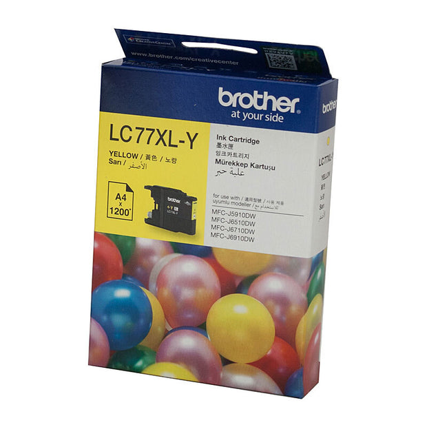Brother LC77XL Ink Cart Up to 1,200 pages Yellow
