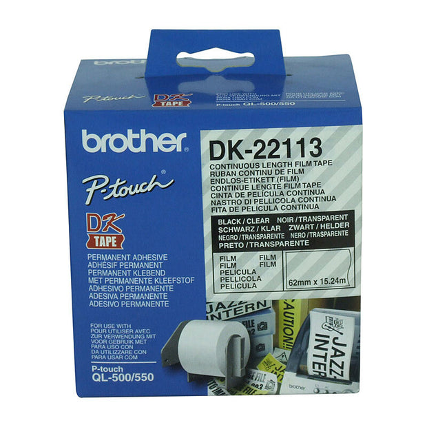 Brother DK22113 Clear Roll 62mm x 15.24metres Film