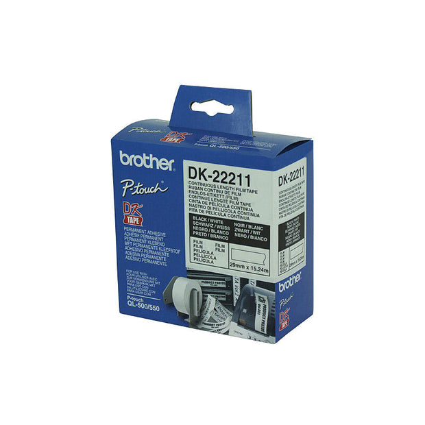 Brother DK22211 White Roll 29mm x 15.24 metres Film