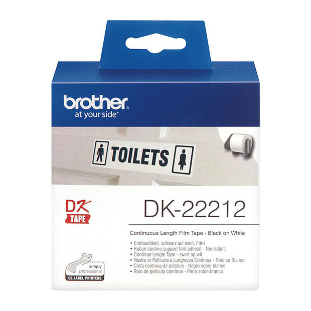Brother DK22212 White Roll 62mm x 15.24 metres Film