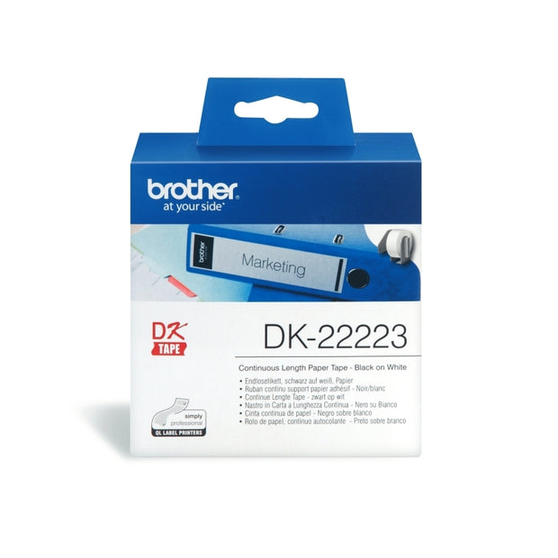 Brother DK22223 White Roll 50mm x 30.48 metres Paper