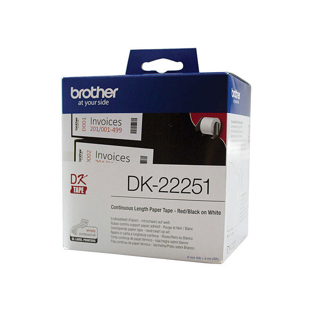 Brother DK22251 White Roll 62mm x 15.24 metres Paper